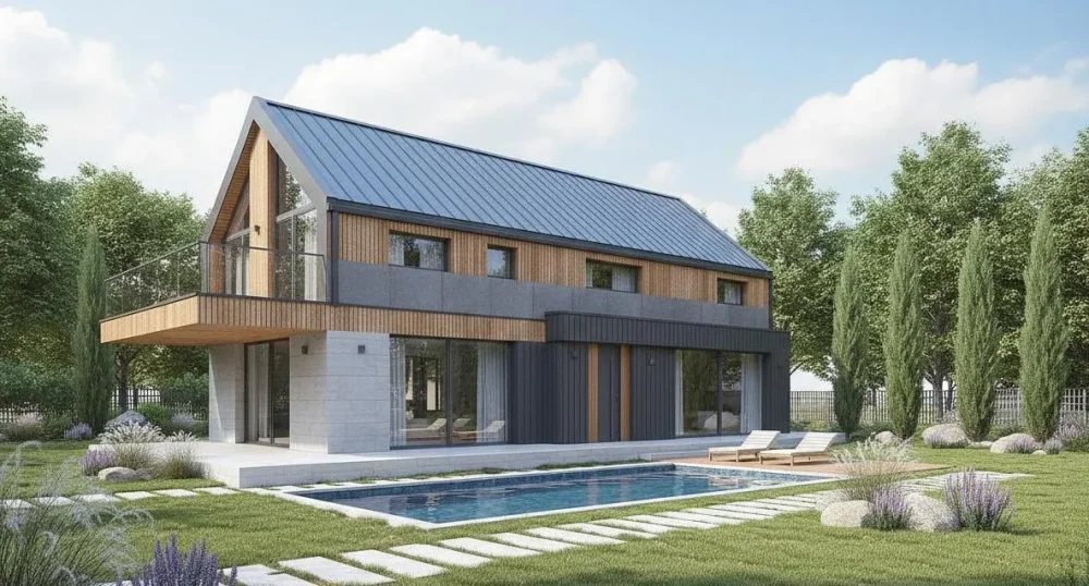 Проект Двухэтажный дом 19 на 10, 162 м2