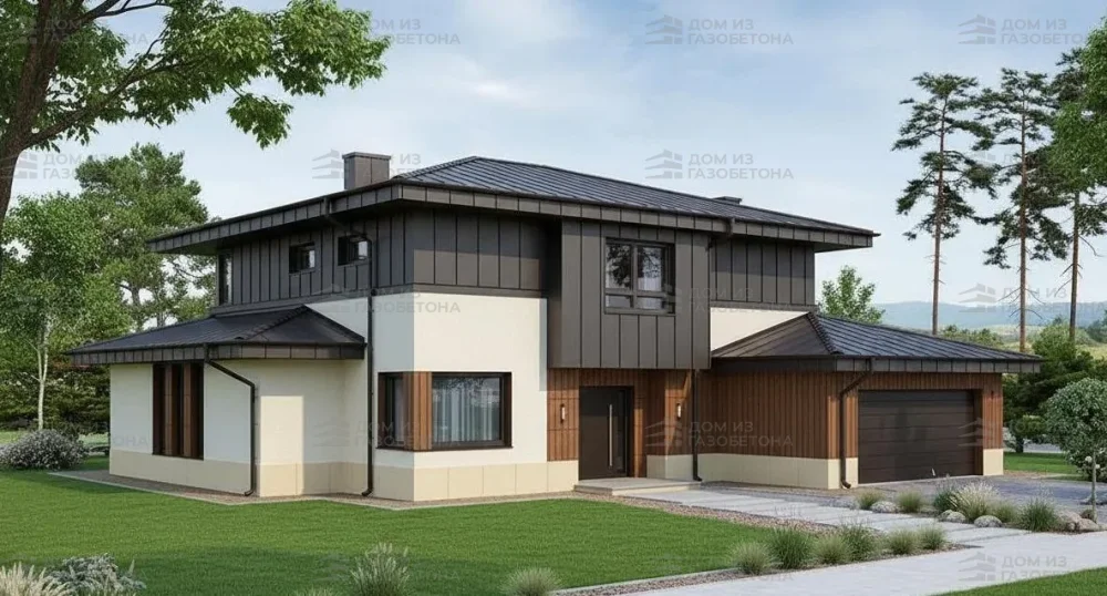 Проект Двухэтажный дом 19 на 16, 278 м2