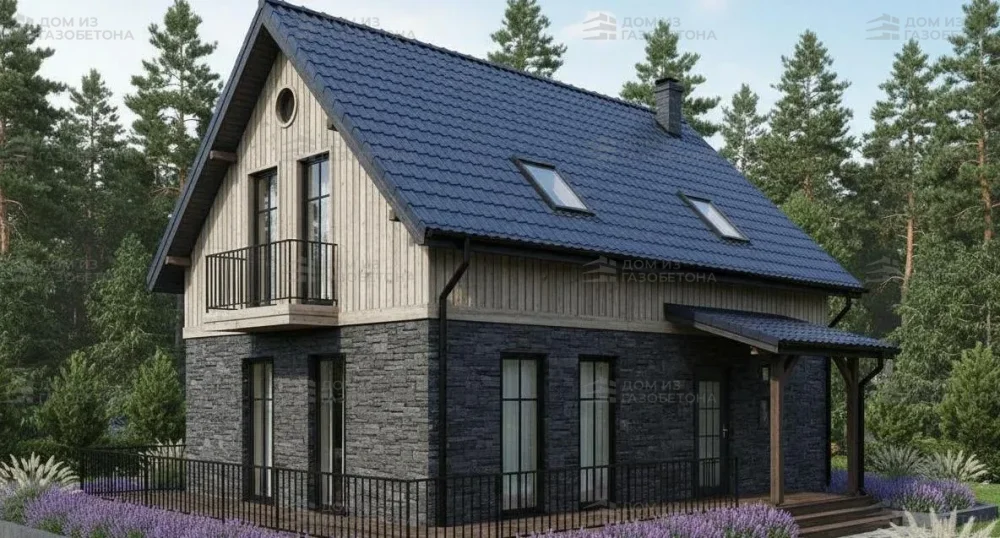 Проект Двухэтажный дом 12 на 12, 140 м2