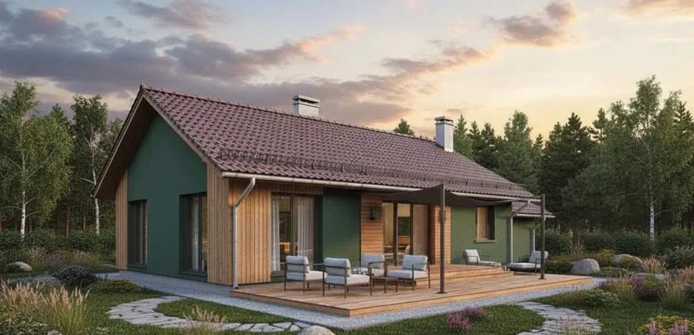 Проект Одноэтажный дом 21 на 10, 162 м2