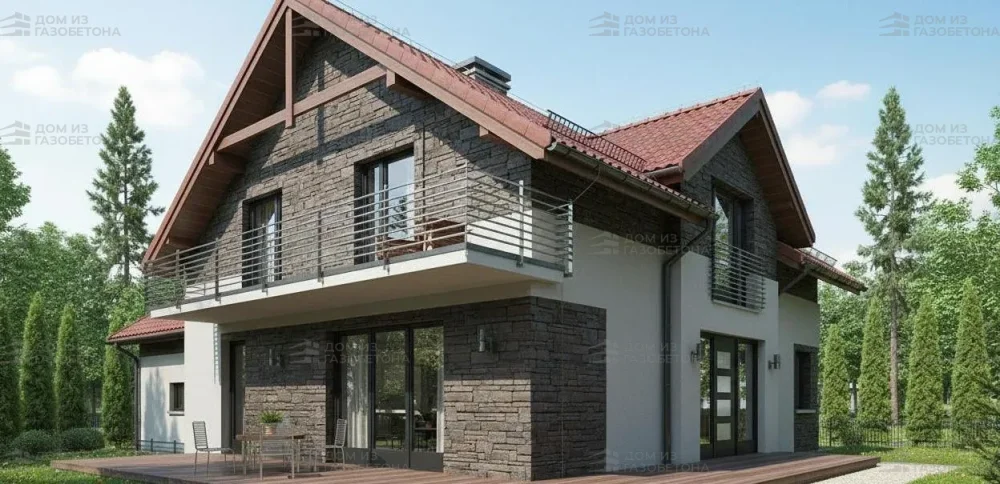 Проект Двухэтажный дом 18 на 12, 403 м2