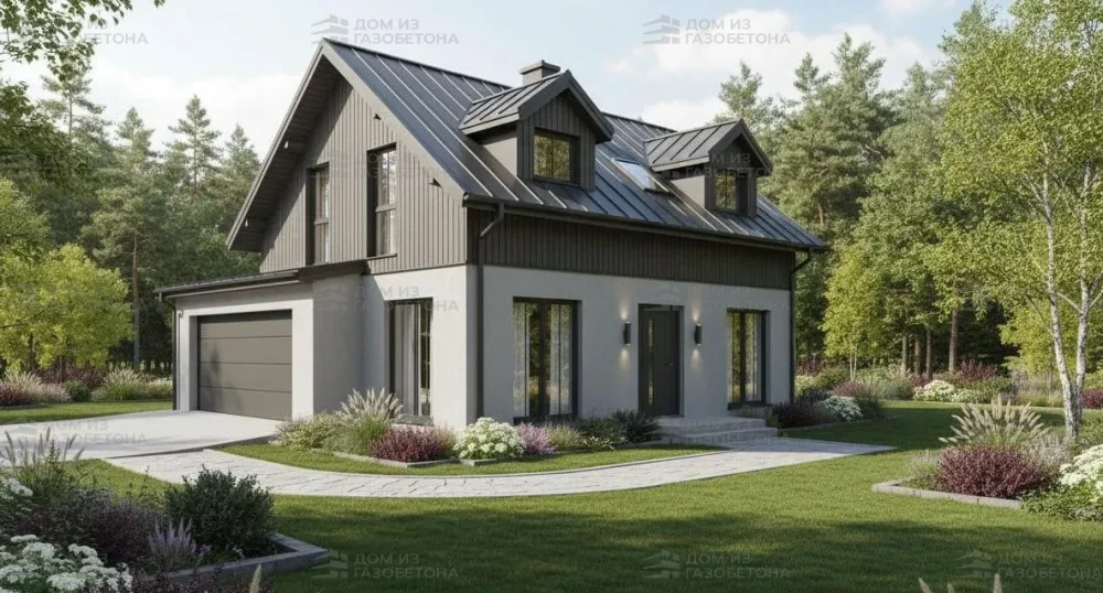 Проект Двухэтажный дом 14 на 9, 193 м2