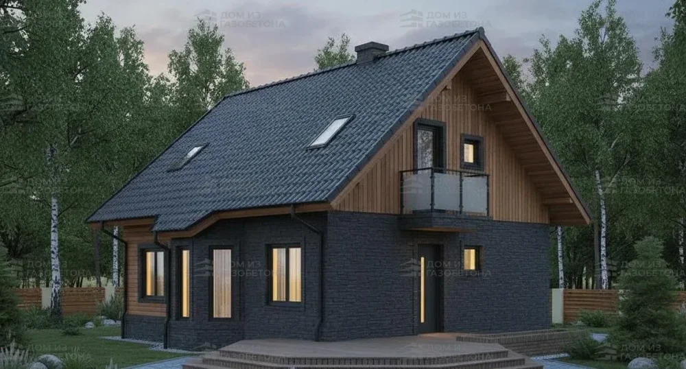 Проект Двухэтажный дом 14 на 10, 134 м2