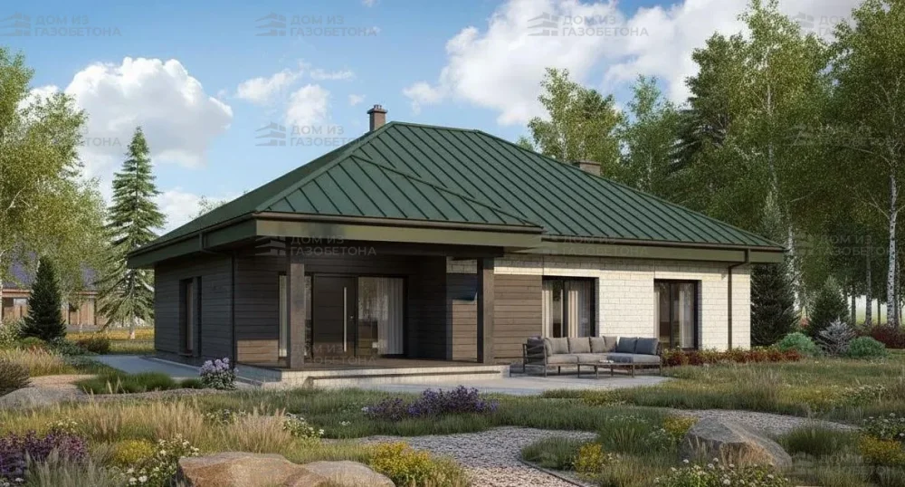 Проект Одноэтажный дом 15 на 16, 165 м2