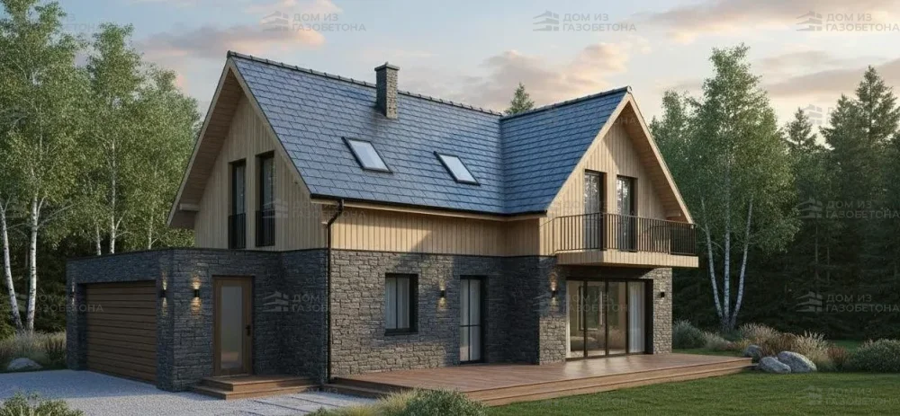 Проект Двухэтажный дом 16 на 9, 151 м2