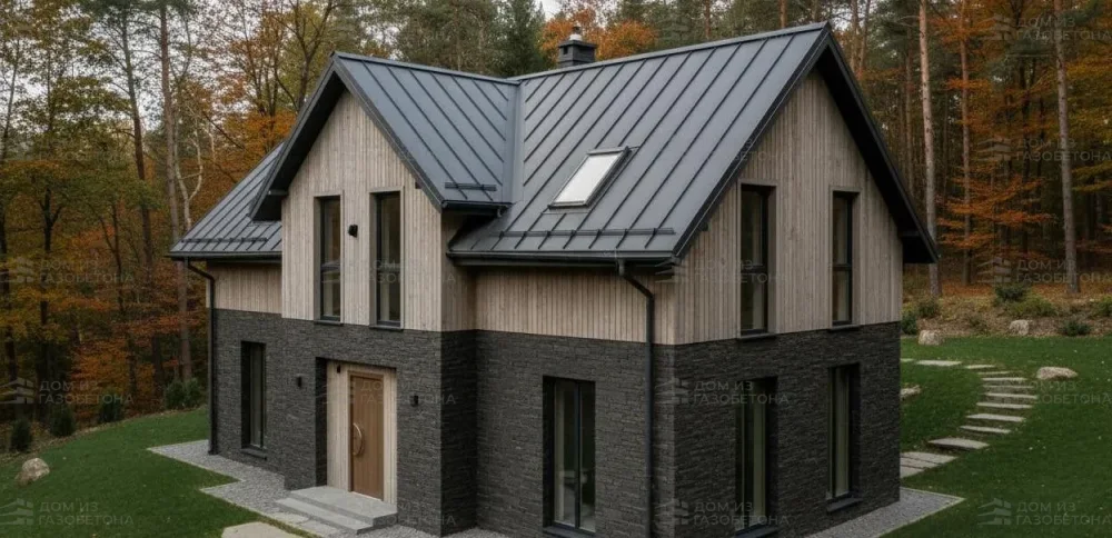 Проект Двухэтажный дом 11 на 11, 107 м2