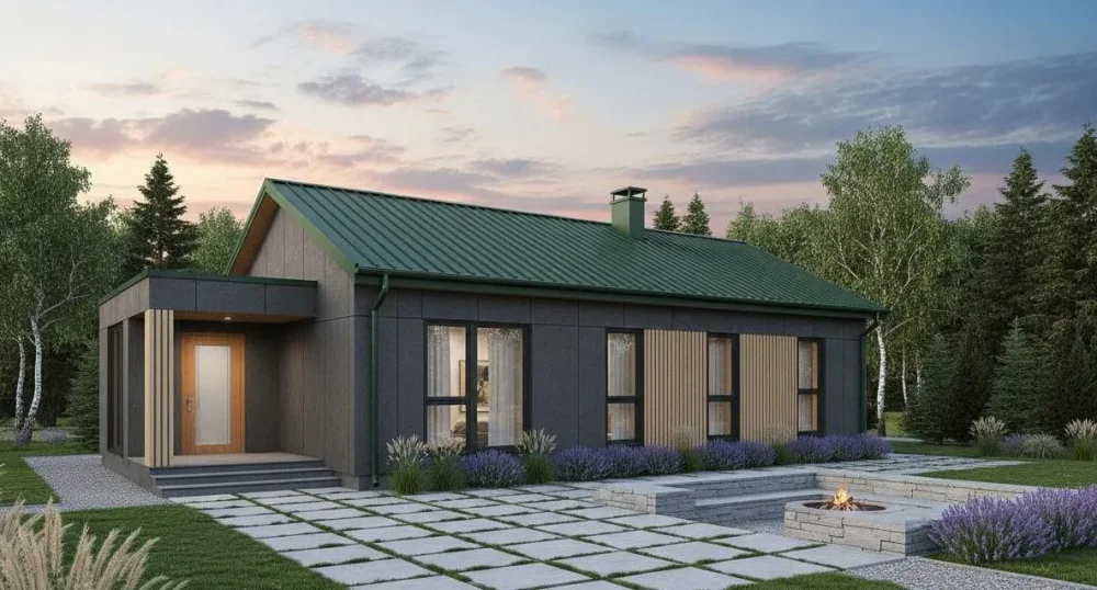 Проект Одноэтажный дом 11 на 18, 128 м2