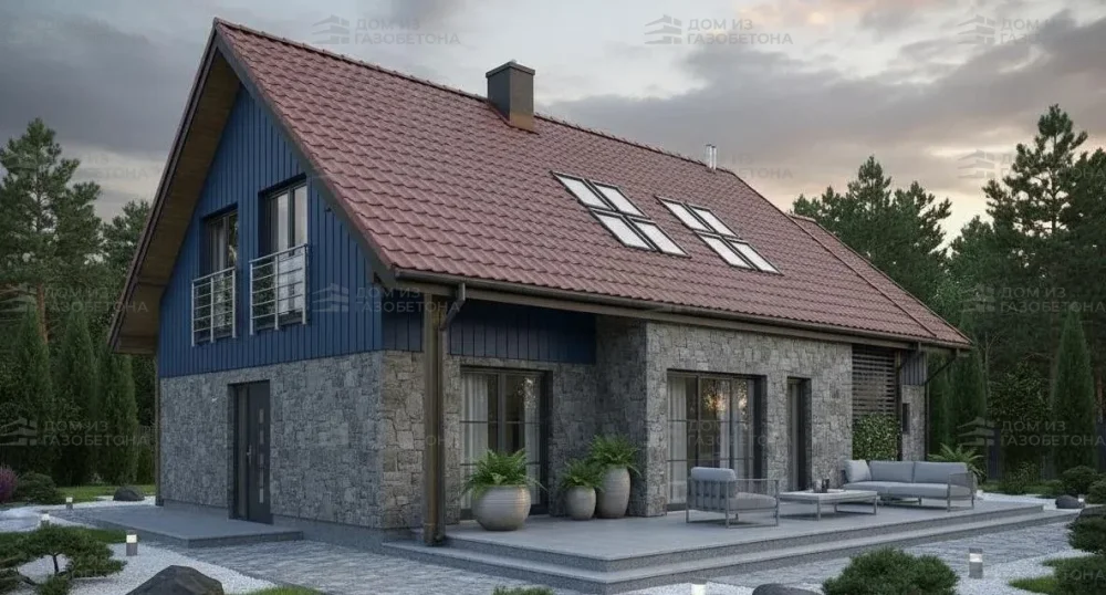 Проект Двухэтажный дом 16 на 10, 181 м2