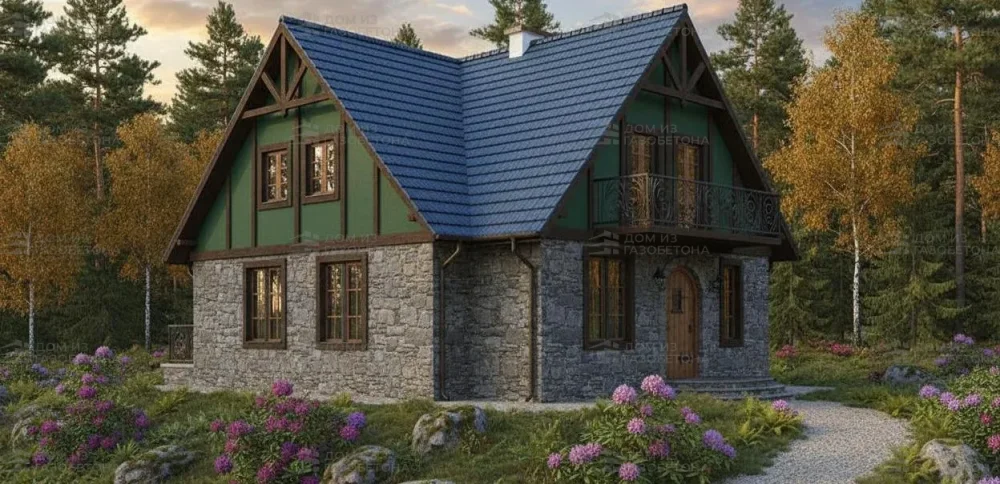 Проект Двухэтажный дом 10 на 9, 120 м2