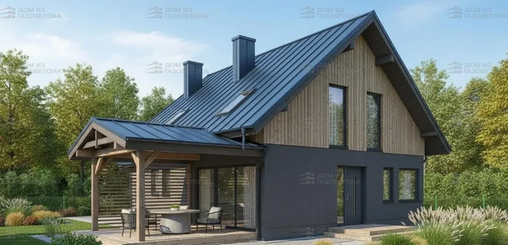 Проект Двухэтажный дом 17 на 14, 200 м2