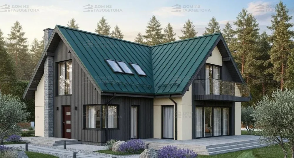 Проект Двухэтажный дом 13 на 9, 141 м2