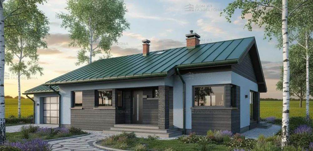 Проект Одноэтажный дом 17 на 9, 110 м2