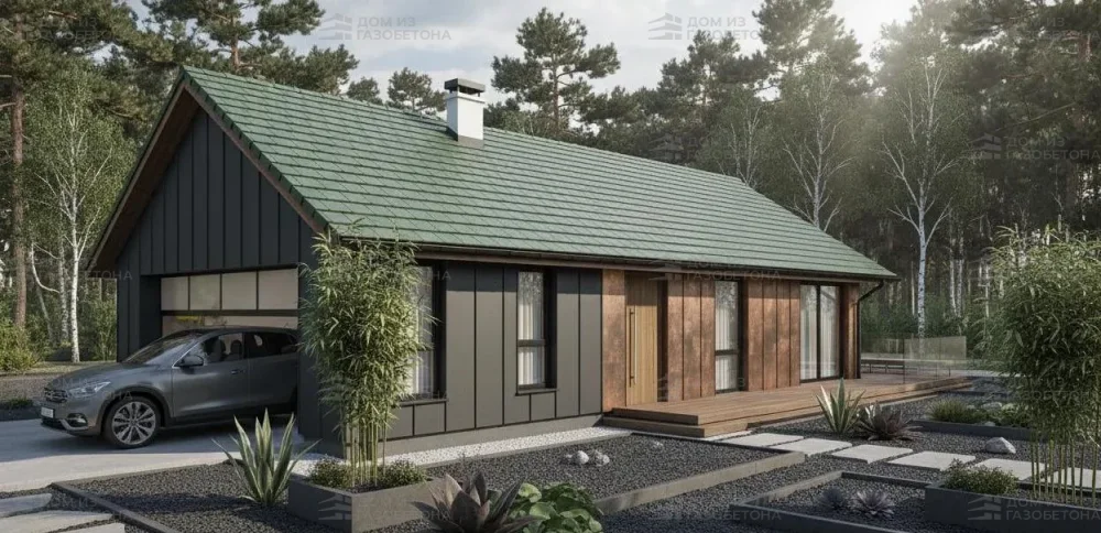 Проект Одноэтажный дом 19 на 11, 153 м2